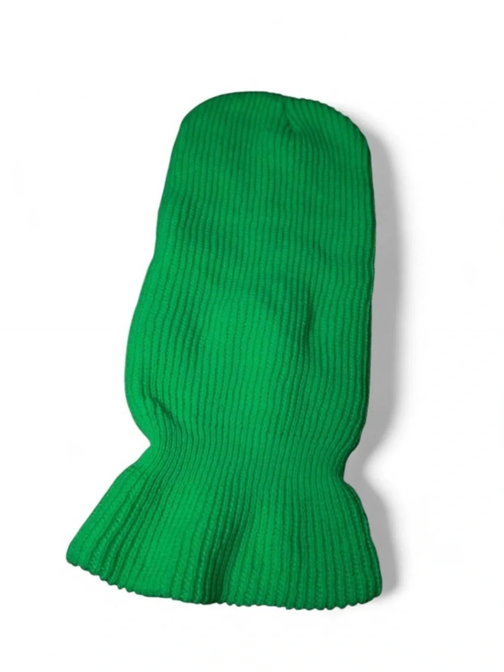 Neon Green Knit Balaclava Ski Mask